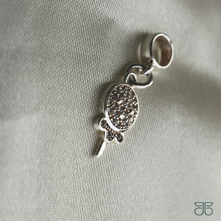 BERLOQUE PIRULITO CRAVEJADO PRATA