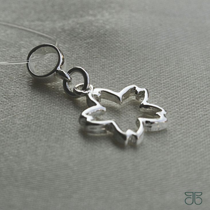 BERLOQUE FLOR VAZADA PRATA