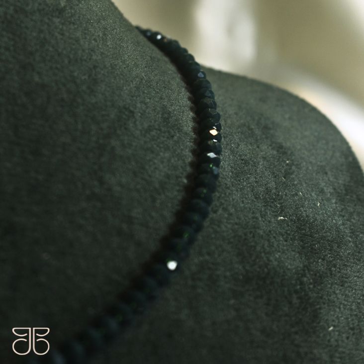 CHOKER CRISTAL COR VERDE BOLINHA CORAÇÃO OURO