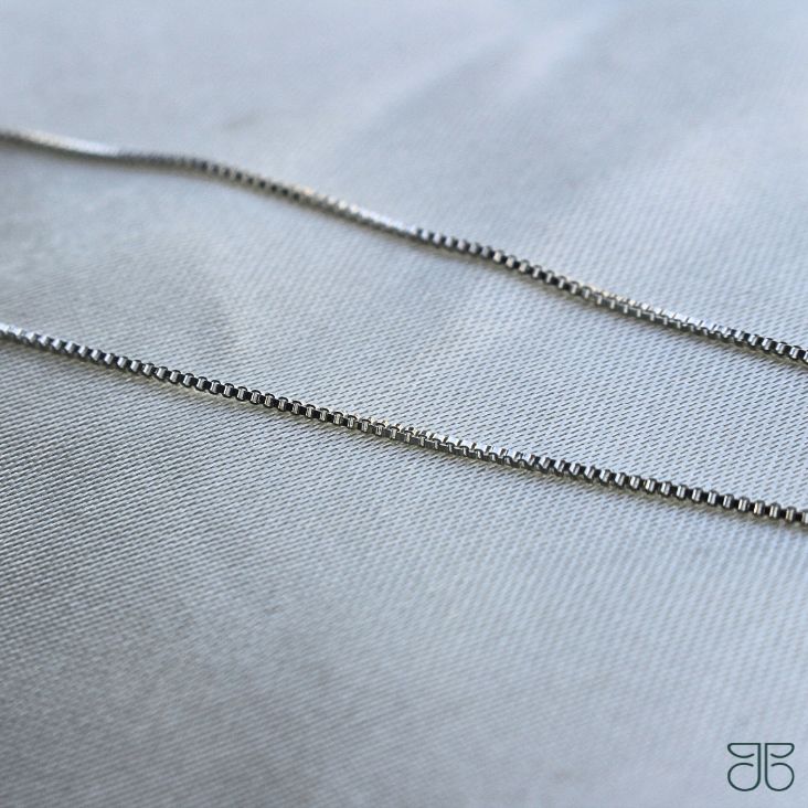 GARGANTILHA 1X1 FINA 50CM + 5CM EXTENSOR PRATA