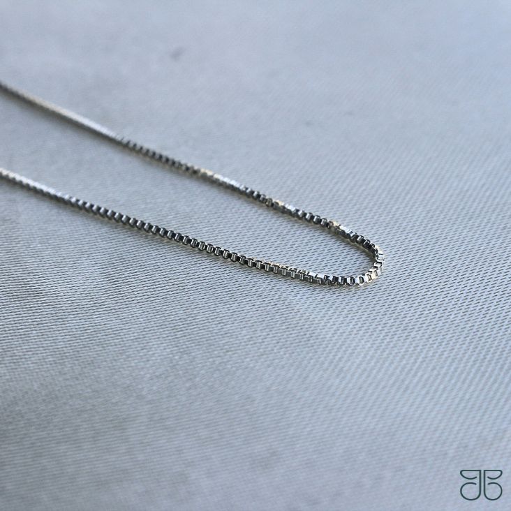 GARGANTILHA 1X1 FINA 50CM + 5CM EXTENSOR PRATA