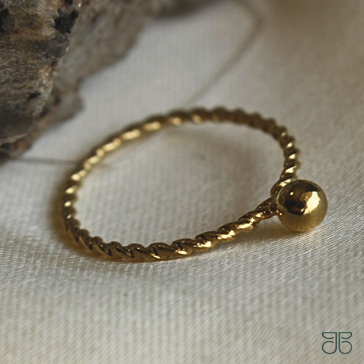 ANEL TORCIDINHO 1 BOLINHA OURO