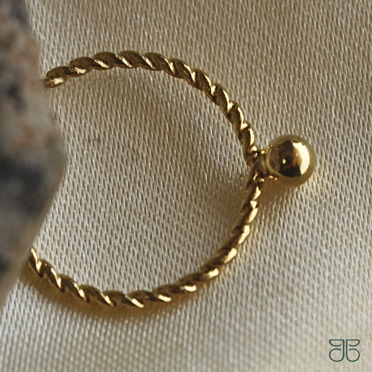 ANEL TORCIDINHO 1 BOLINHA OURO