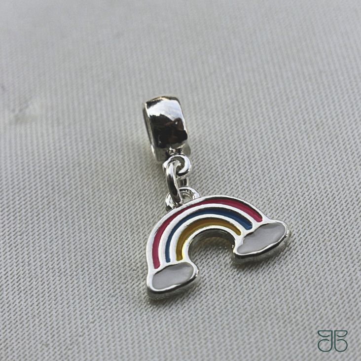 BERLOQUE ARCO ÍRIS AMARELO AZUL PINK PRATA