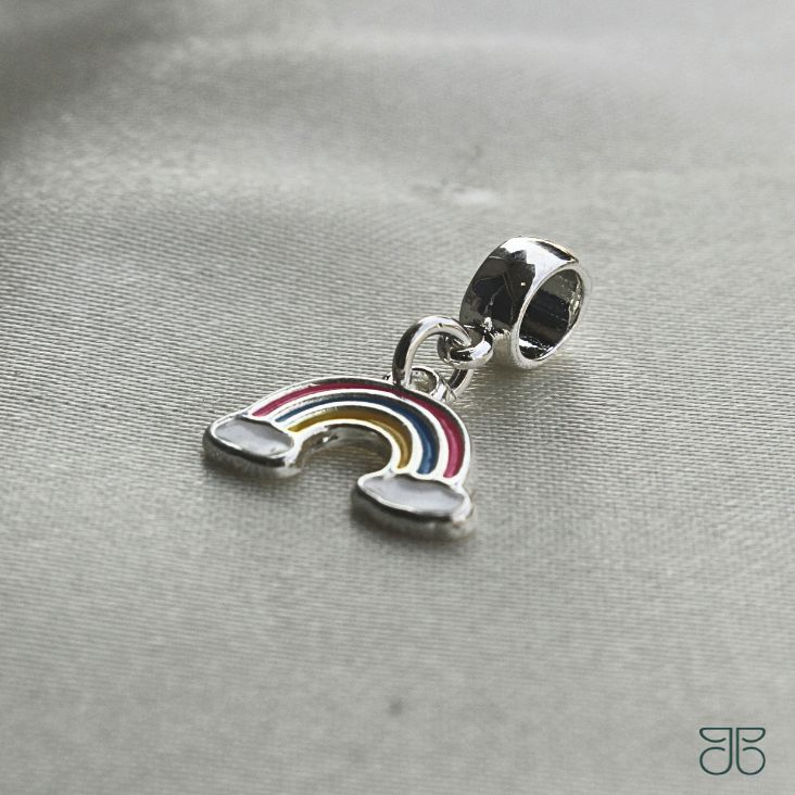 BERLOQUE ARCO ÍRIS AMARELO AZUL PINK PRATA