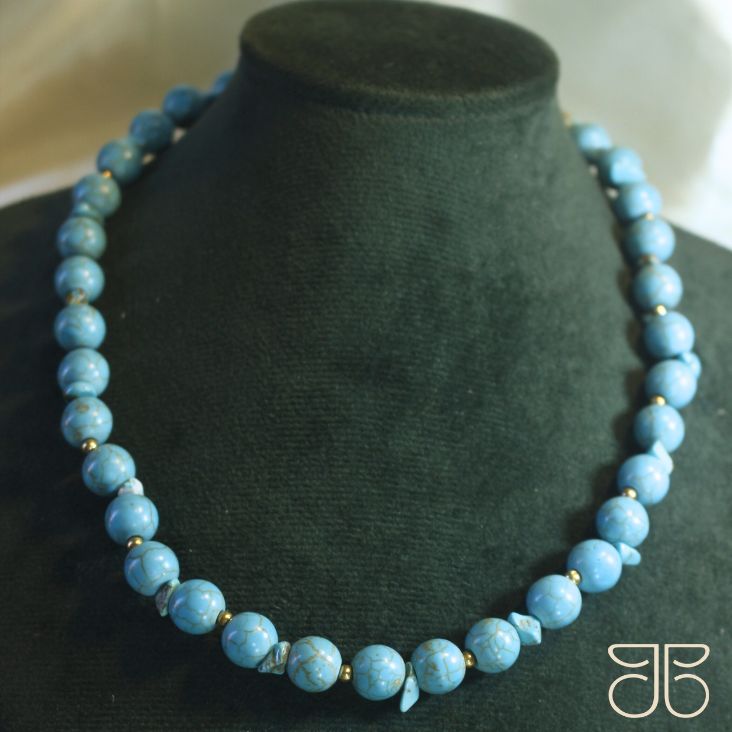 GARGANTILHA PEDRA TURQUESA