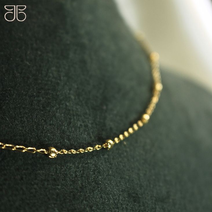 CHOKER BOLINHA C/ EXTENSOR *