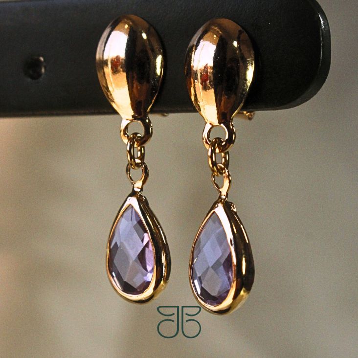 BRINCO GOTA PENDURADA CRISTAL COLORS