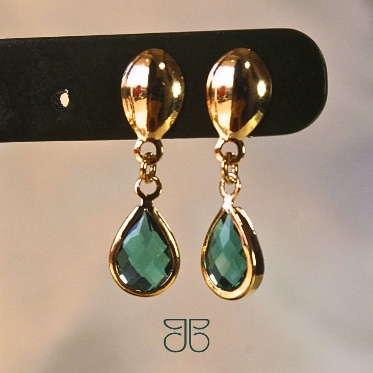 BRINCO GOTA PENDURADA CRISTAL COLORS