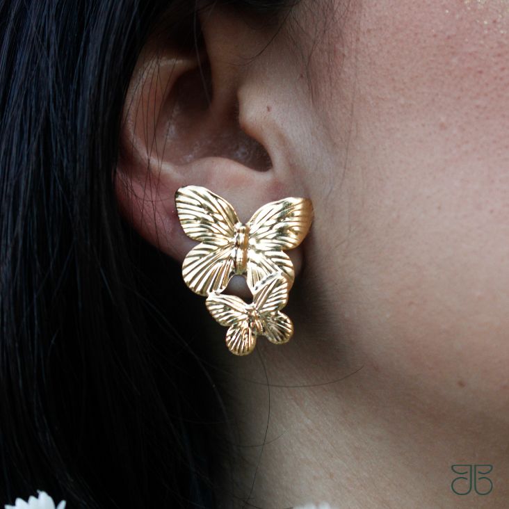 BRINCO BORBOLETA DUPLA