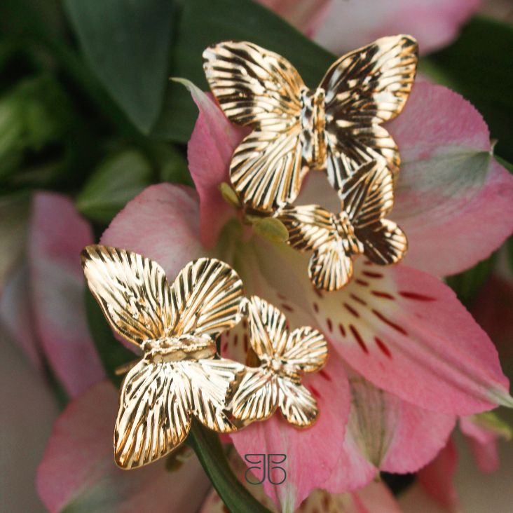 BRINCO BORBOLETA DUPLA