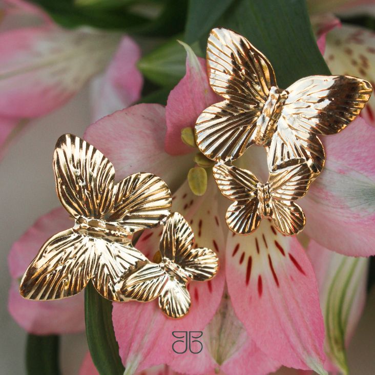 BRINCO BORBOLETA DUPLA