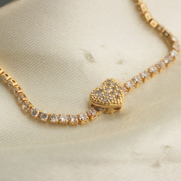 PULSEIRA ZIRCONIA CRISTAL CORAÇÃO MICRO ZIRCONIAS