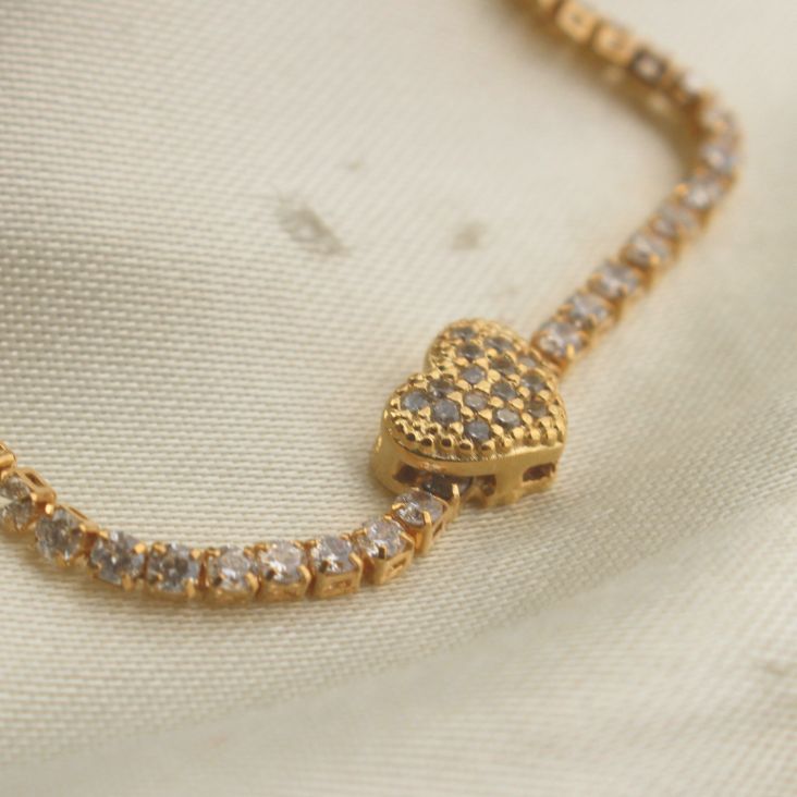 PULSEIRA ZIRCONIA CRISTAL CORAÇÃO MICRO ZIRCONIAS