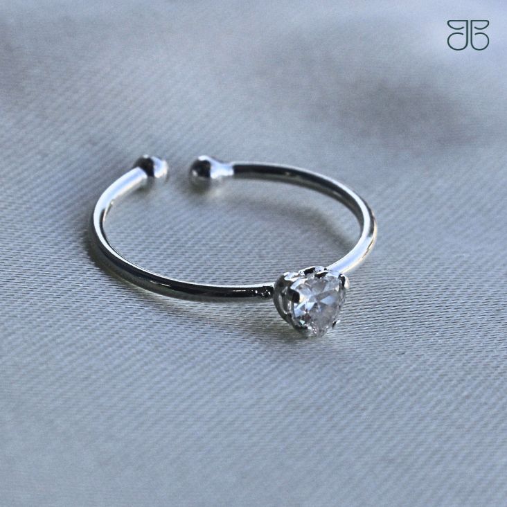 ANEL CORAÇÃO ZIRCONIA REGULAVEL