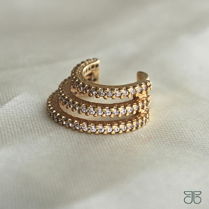 PIERCING FAKE 3 FILETES CIRCULO ZIRCONIA