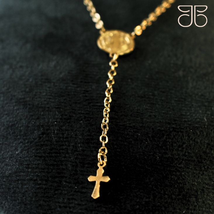 GRAVATA MEDALHA SAO BENTO CRUZ PENDURADA