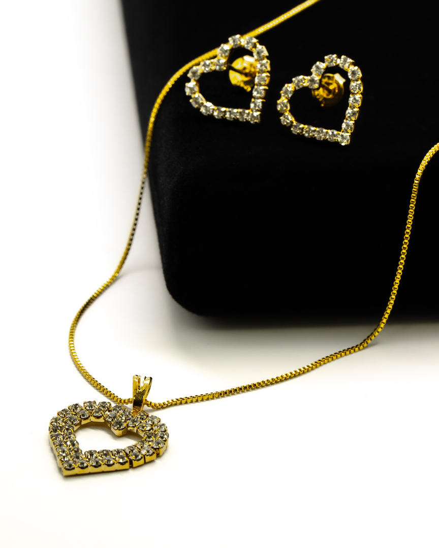 CONJUNTO CORACAO CRAVEJADO