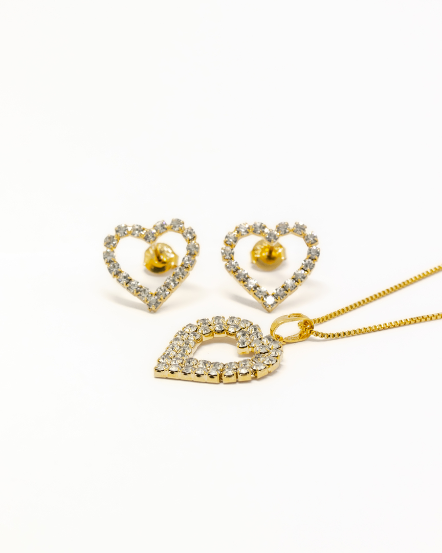 CONJUNTO CORACAO CRAVEJADO
