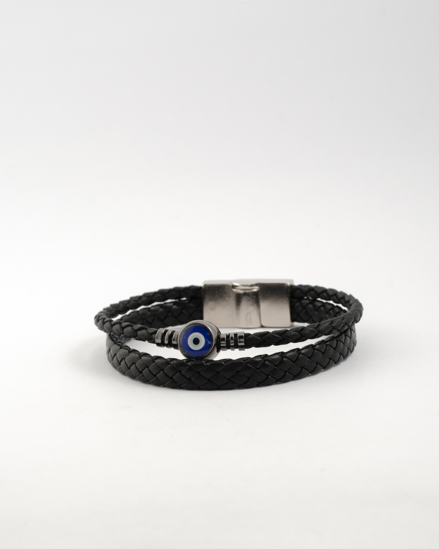 PULSEIRA COURO OLHO GREGO