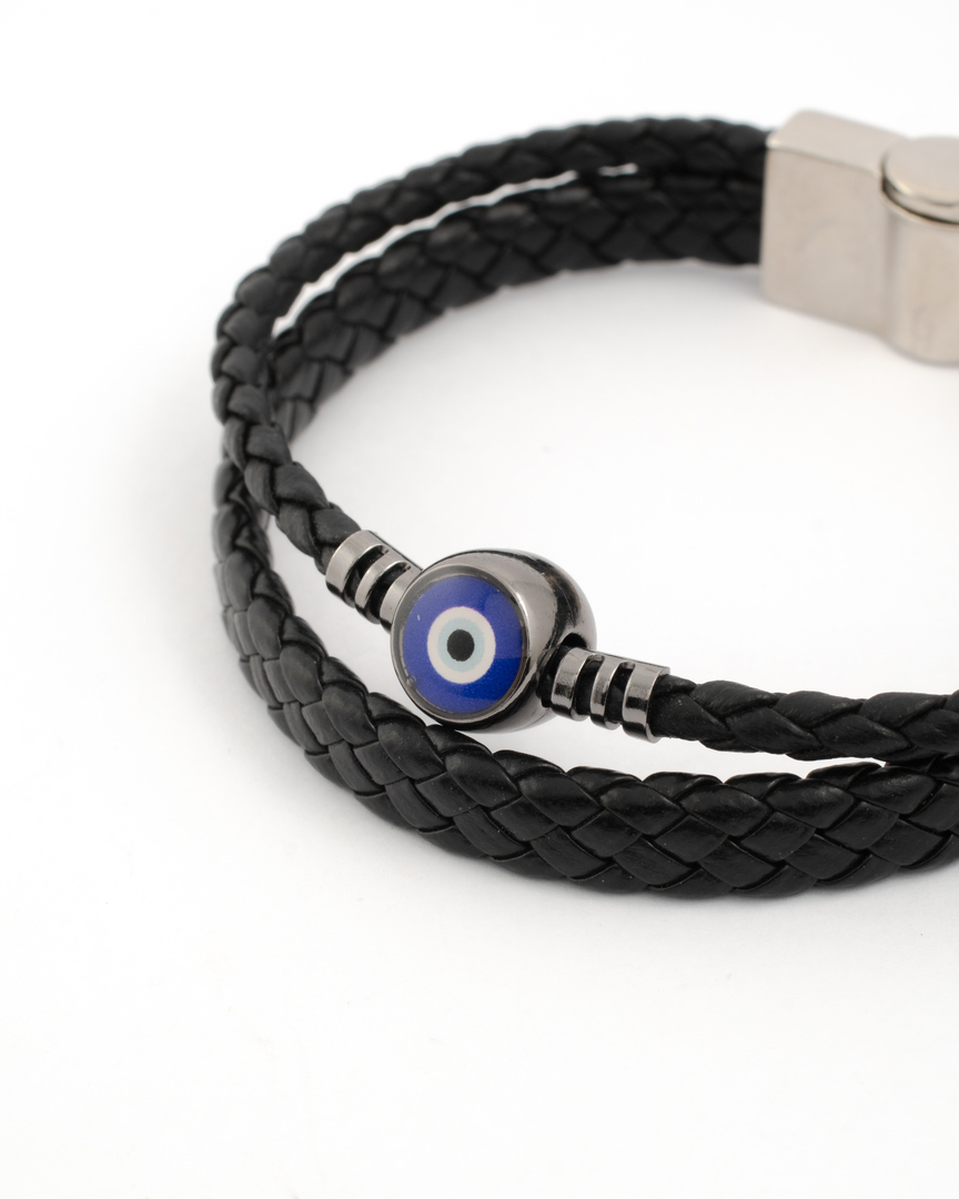 PULSEIRA COURO OLHO GREGO