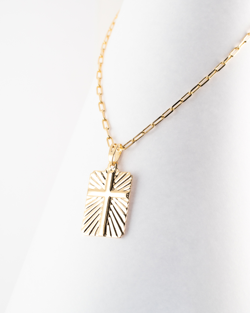 COLAR CORRENTE CARTIER CRUCIFIXO PLACA
