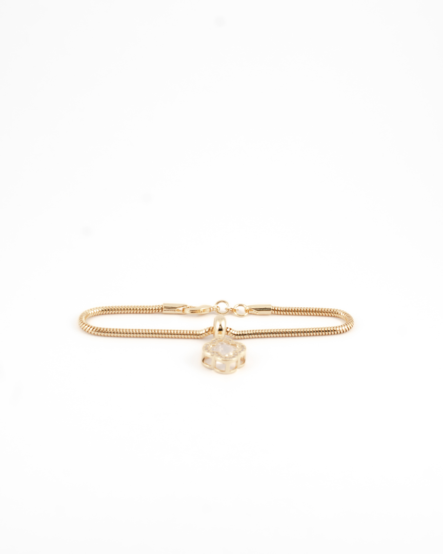 PULSEIRA RABO DE RATO TREVO VIRGINIA PEDRA CRYSTAL BORDA CRAVEJADA