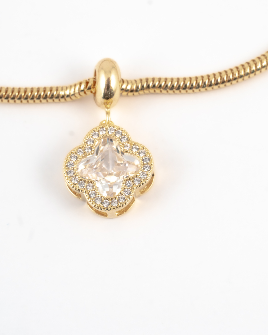 PULSEIRA RABO DE RATO TREVO VIRGINIA PEDRA CRYSTAL BORDA CRAVEJADA