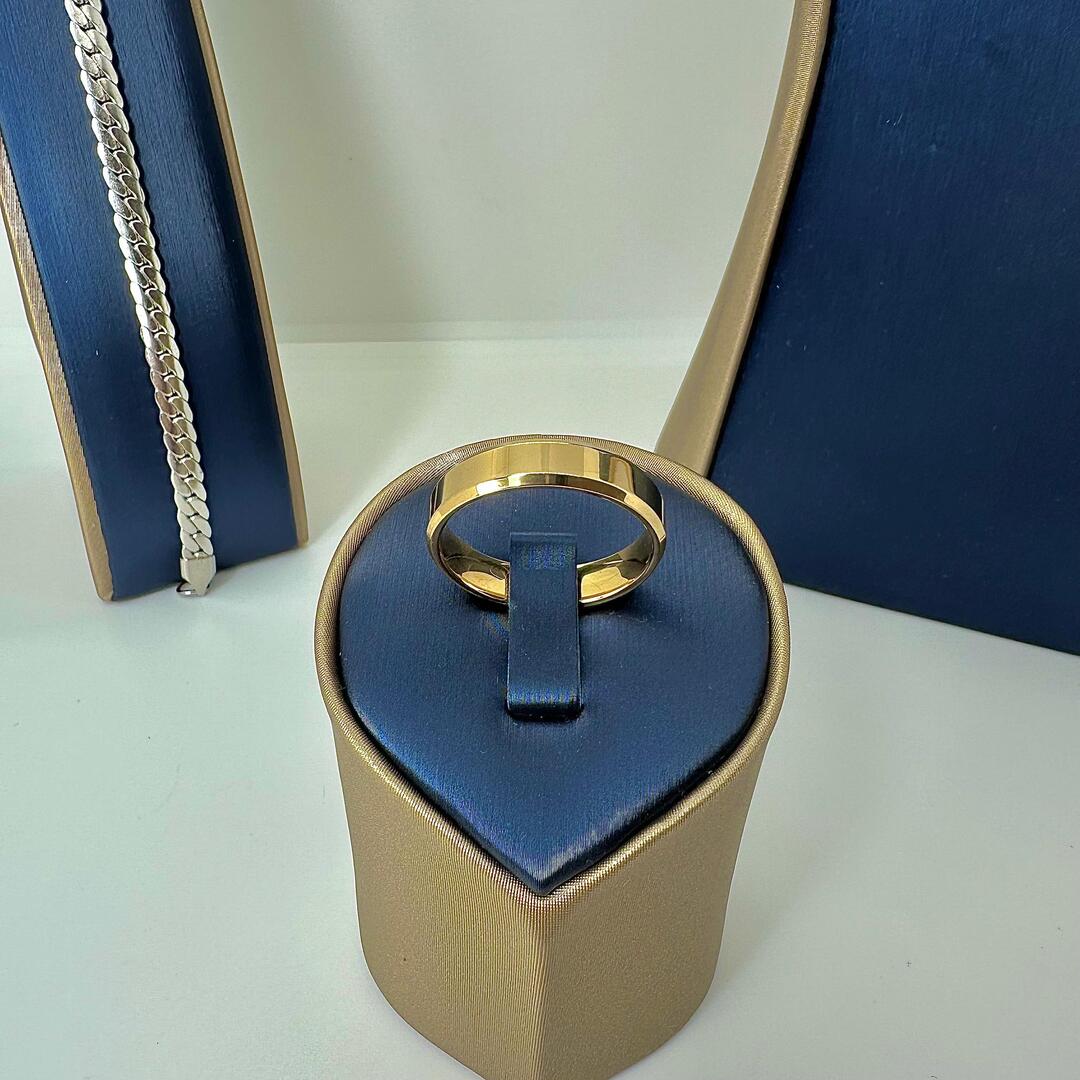 ALIANÇA QUADRADA 6MM OURO AOS1487 ALIANÇA QUADRADA 6MM OURO AOS1487