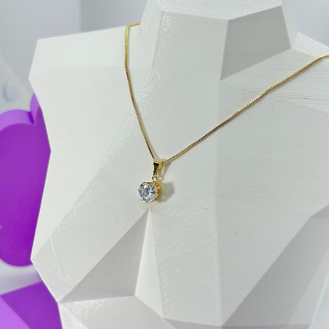 COLAR  PONTO DE LUZ GARRA CORAÇÃO CO1577 COLAR  PONTO DE LUZ GARRA CORAÇÃO CO1577