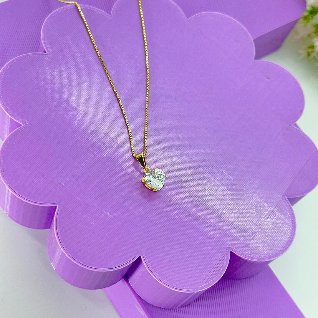 COLAR  PONTO DE LUZ GARRA CORAÇÃO CO1577 COLAR  PONTO DE LUZ GARRA CORAÇÃO CO1577