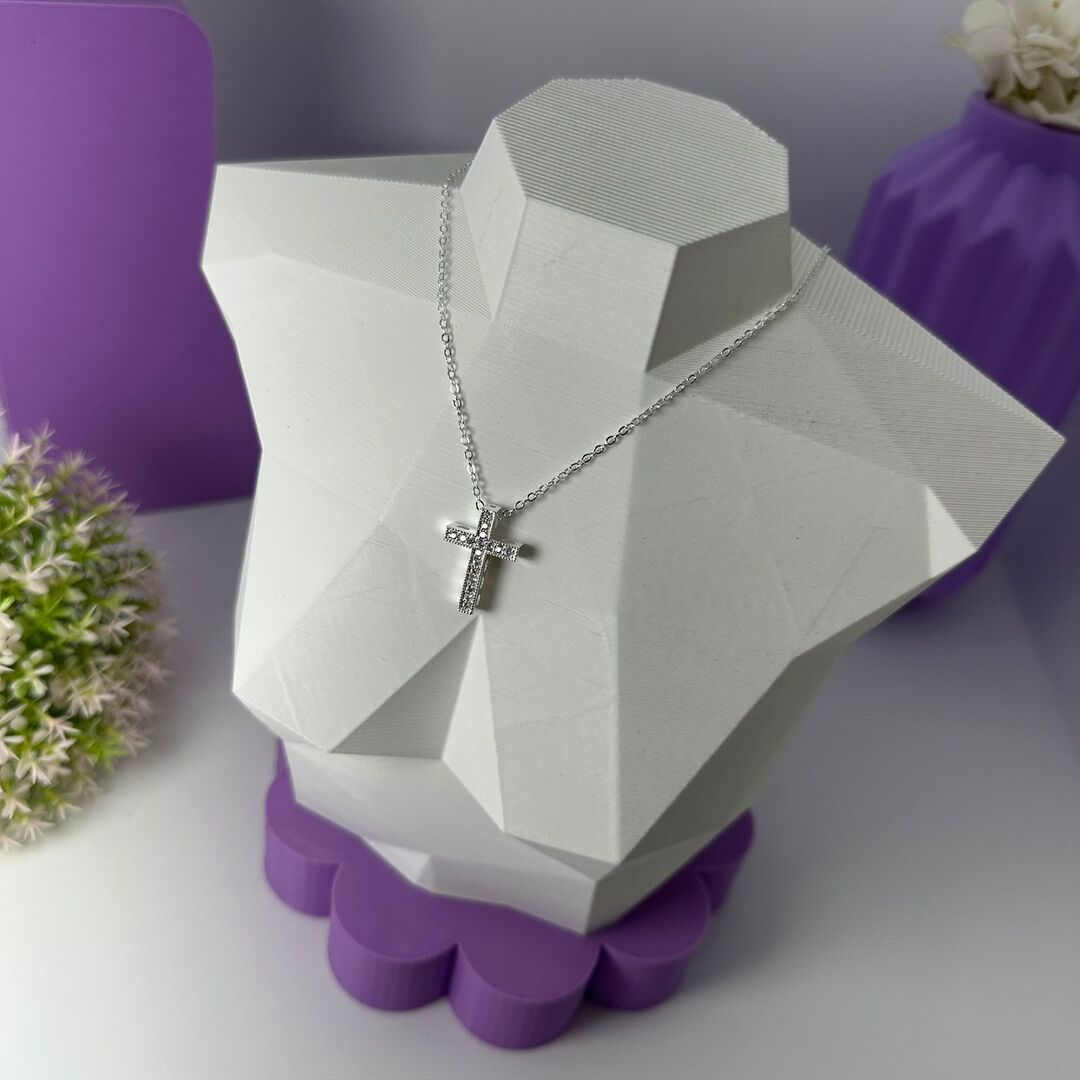 COLAR CORRENTE CRUCIFIXO CRAVEJADO CP1580 COLAR CORRENTE CRUCIFIXO CRAVEJADO CP1580