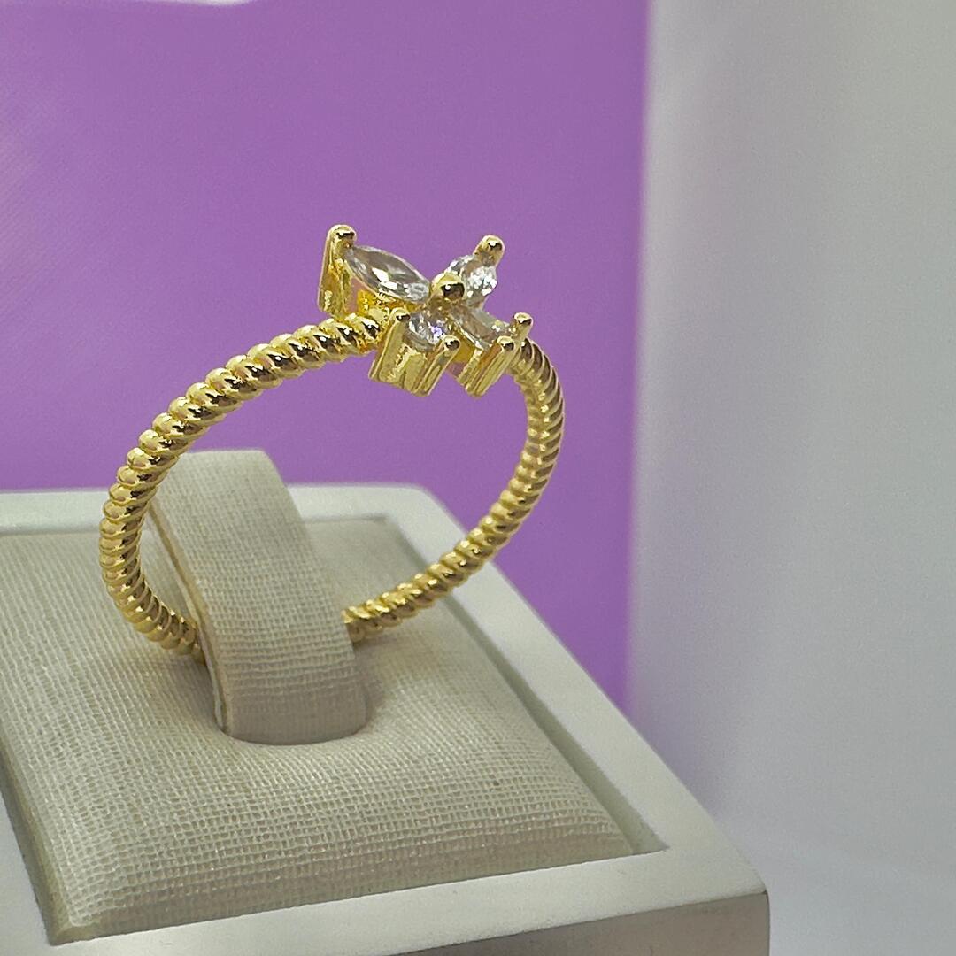 ANEL ENROLADINHO BORBOLETA DE ZIRCÔNIA REGULÁVEL AO1615 ANEL ENROLADINHO BORBOLETA DE ZIRCÔNIA REGULÁVEL AO1615