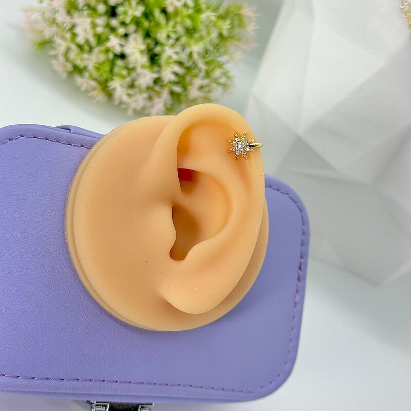 PIERCING FAKE ESTRELA CADENTE CRAVEJADO PFO1662