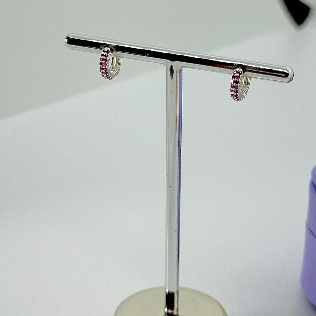 AGOLINHA DE CLICK CRAVEJADA ZIRC. ROSA BP1675