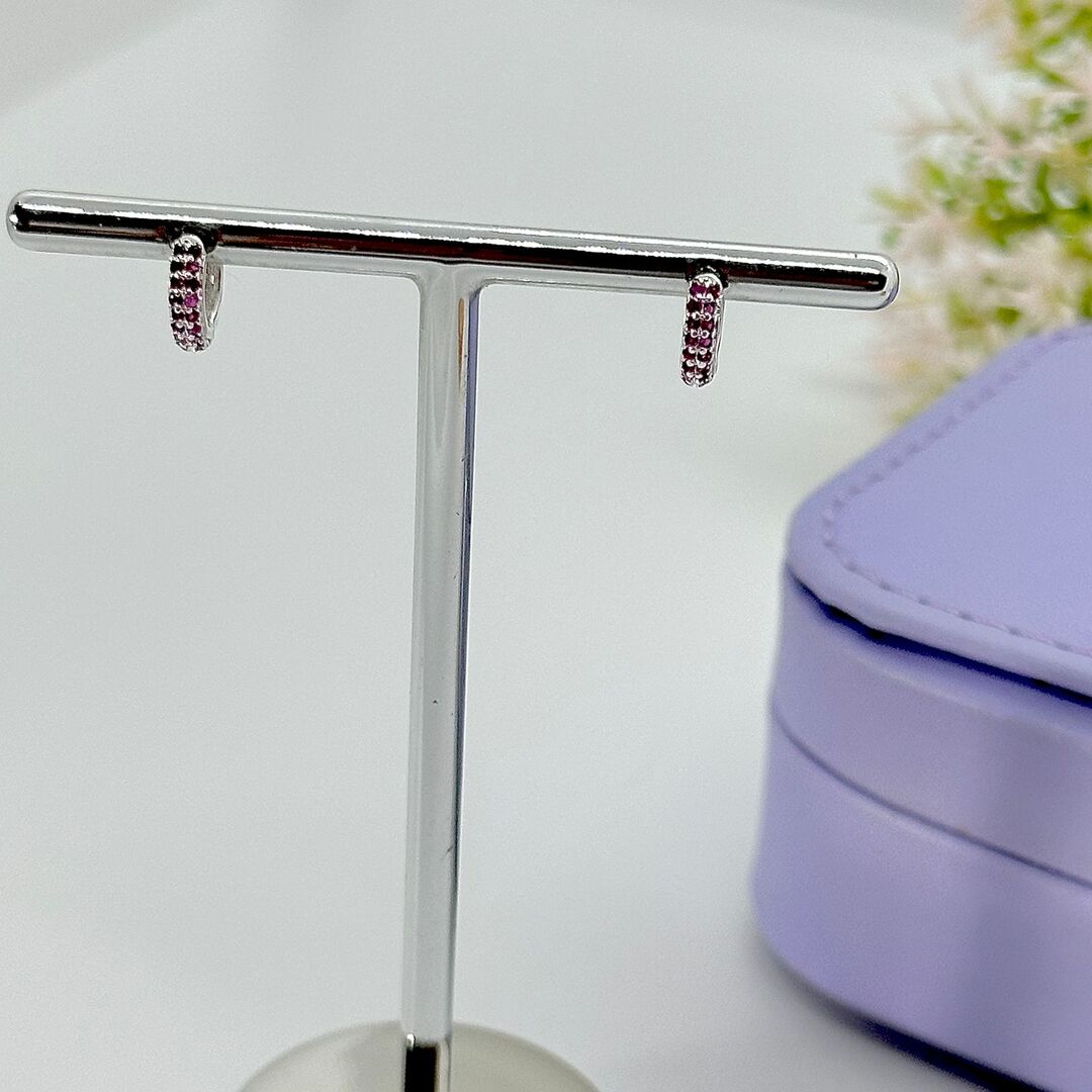AGOLINHA DE CLICK CRAVEJADA ZIRC. ROSA BP1675