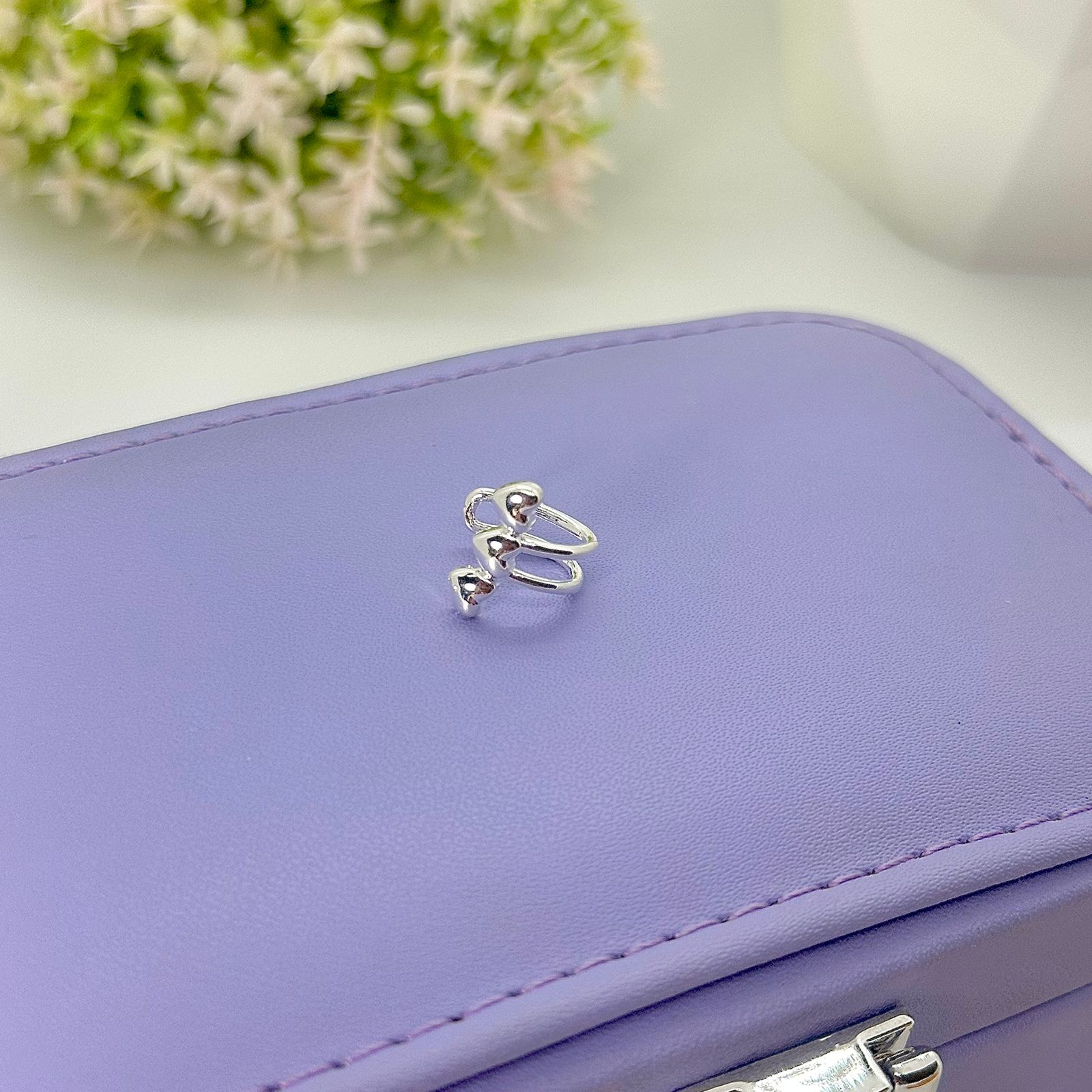 PIERCING FAKE TRIO CORAÇÕES PFP1682 PIERCING FAKE TRIO CORAÇÕES PFP1682