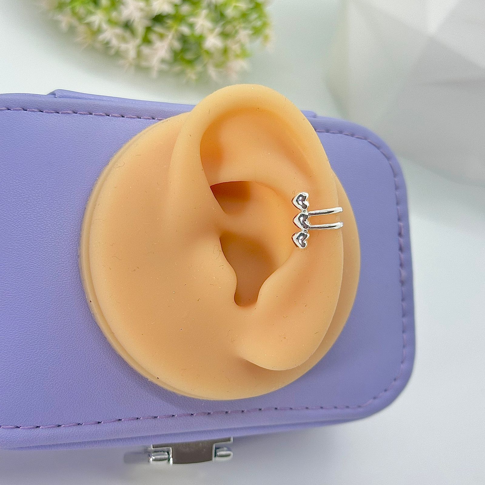 PIERCING FAKE TRIO CORAÇÕES PFP1682 PIERCING FAKE TRIO CORAÇÕES PFP1682