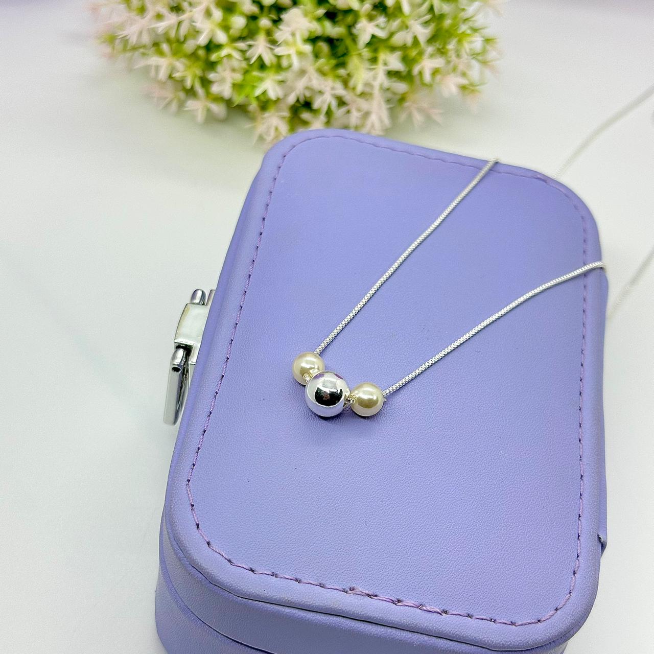 COLAR ESFERAS E PÉROLA CP1775