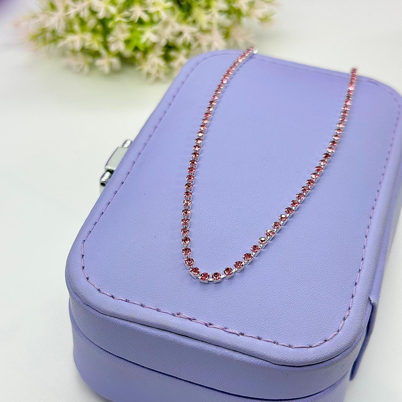 CHOKER STRASS PINK CP1794