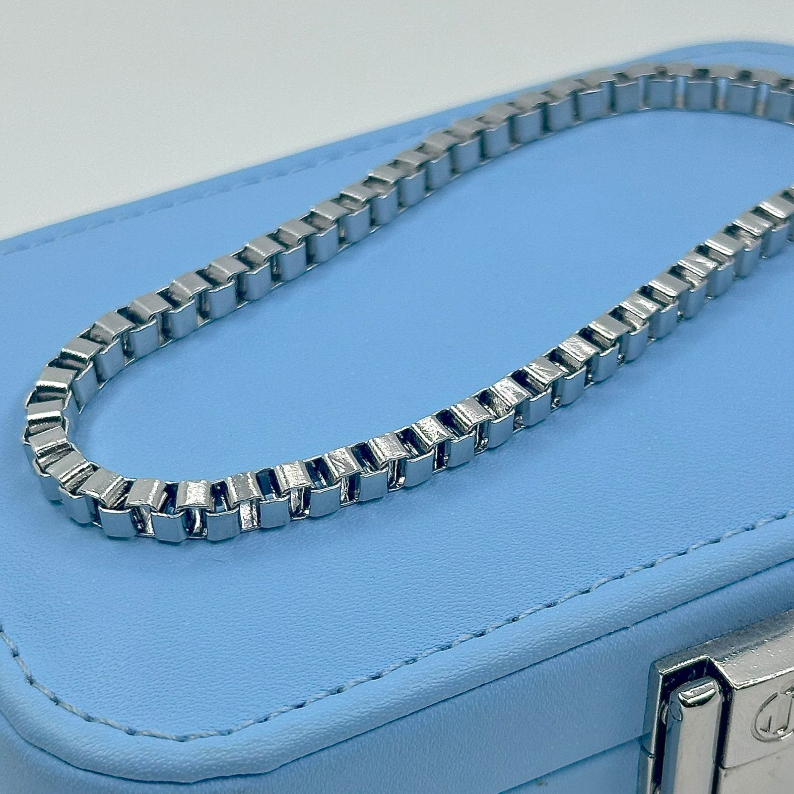 PULSEIRA ELOS QUADRADOS ENTRELAÇADOS AÇO 316L PS1888