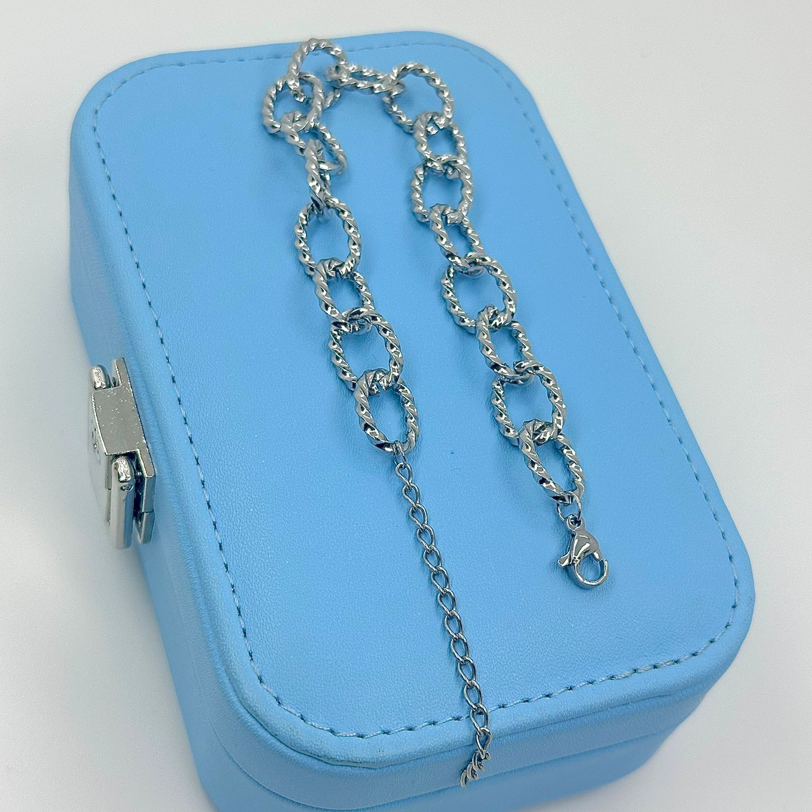 PULSEIRA ELOS CIRCULOS TORCIDOS AÇO 316L PS1892