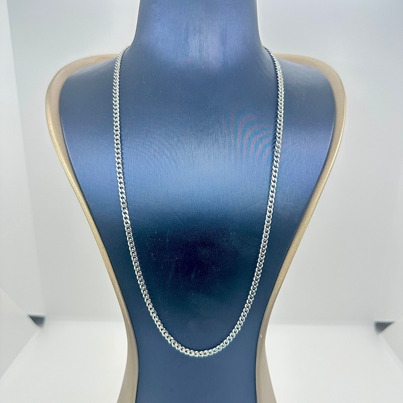 COLAR ELO GRUMET DIAMANTADO (4MM) 60CM AÇO 316L CS1854