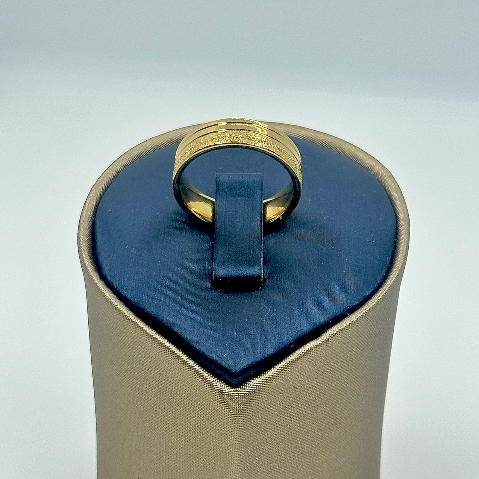 ALIANÇA QUADRADA 2 LINHAS BRILHANTES 6MM AÇO 316L AOS1905