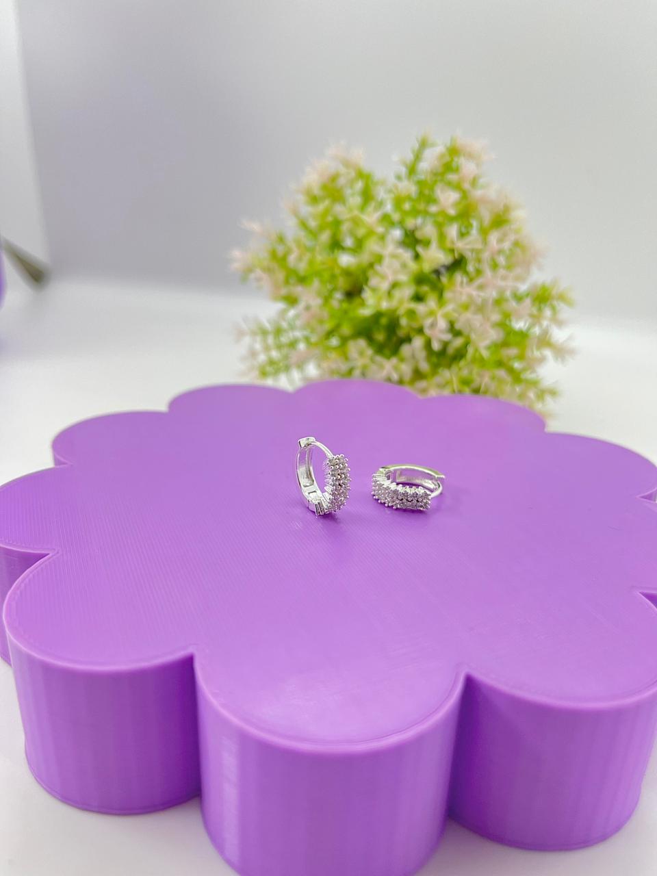 ARGOLA CLICK 2 FILEIRAS ZIRCONIAS QUADRADAS BP1913