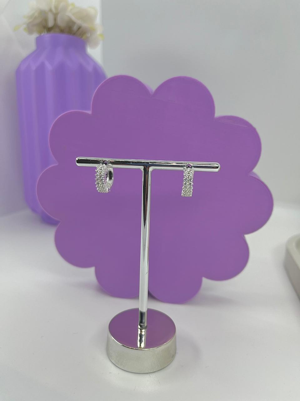 ARGOLA CLICK 2 FILEIRAS ZIRCONIAS QUADRADAS BP1913