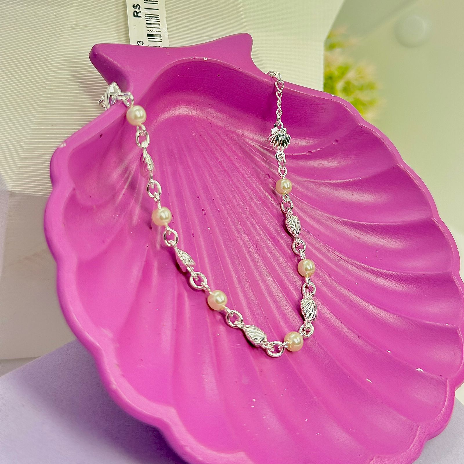 PULSEIRA CONCHINHAS E PÉROLAS PP1973