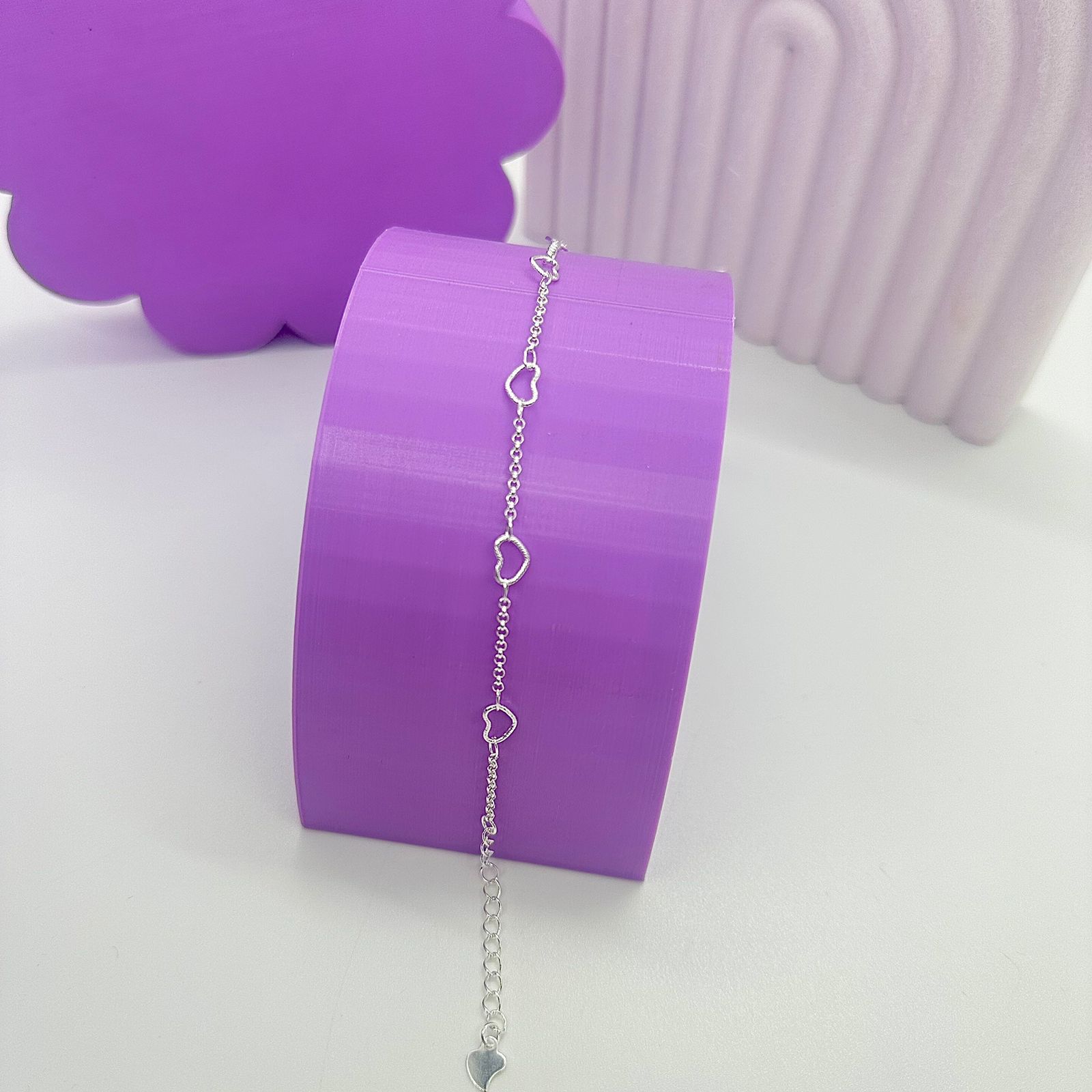 PULSEIRA ELO PORTUGUÊS CORAÇÕES VAZADOS PP1974