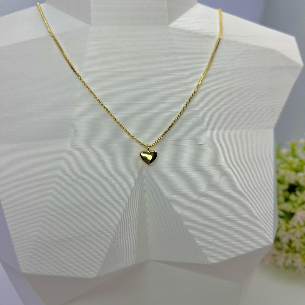 COLAR MINI CORAÇÃO MACIÇO CO2000