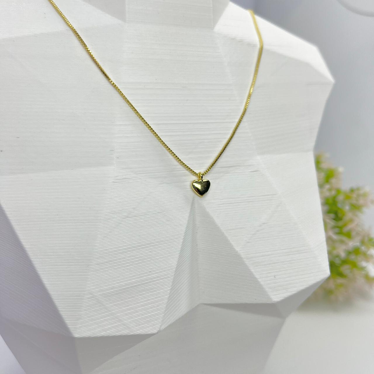 COLAR MINI CORAÇÃO MACIÇO CO2000